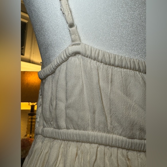 American Eagle sz S - IVORY bohemian Sundress w/ LACE BODICE - Picture 11 of 13